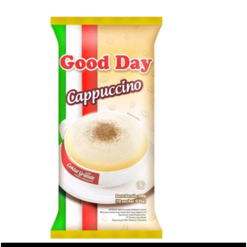 

good day cappucino kopi instant 25 g x 10 sachet