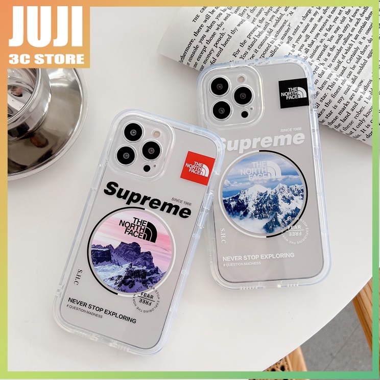 The north landscape style 360 Derajat° Soft Case Pelindung Transparan Tahan Banting Untuk iphone x xs xr xsmax 11 12 13 pro max