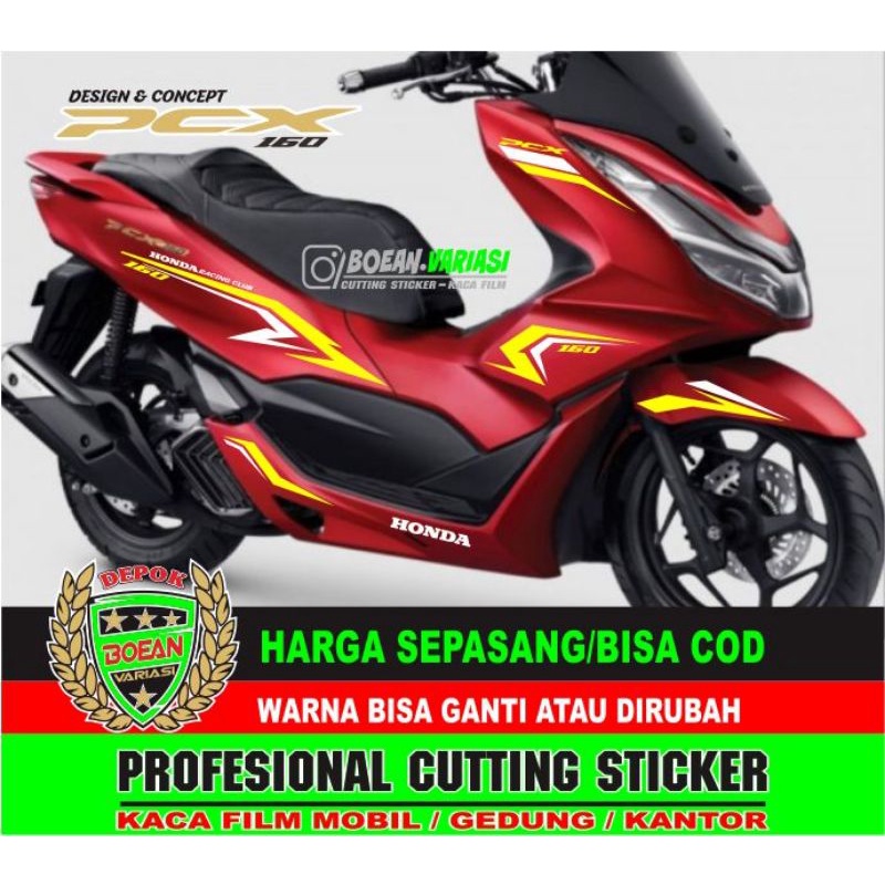 Cutting Sticker Pcx 160 Merah Matte PCX 160 NEW