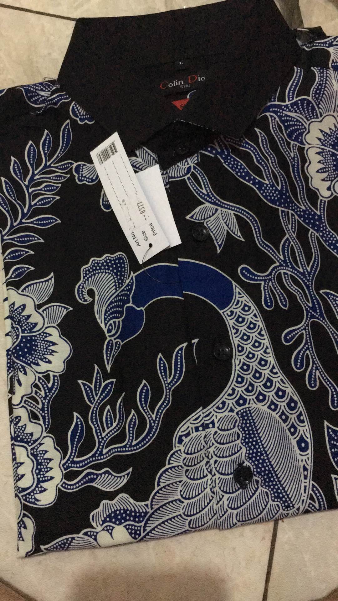 Kemeja Batik Pria Slim Fit Fashion Slimfit Lengan Panjang Pakaian Formal Lb 340