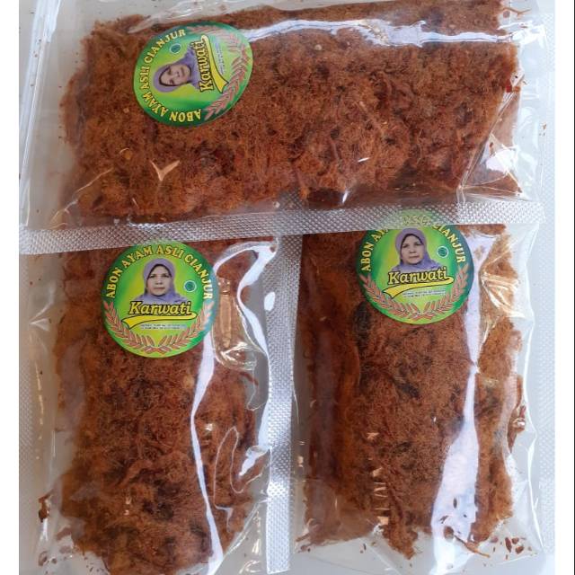 

Abon Ayam Karwati Cianjur kemasan plastik 50gr