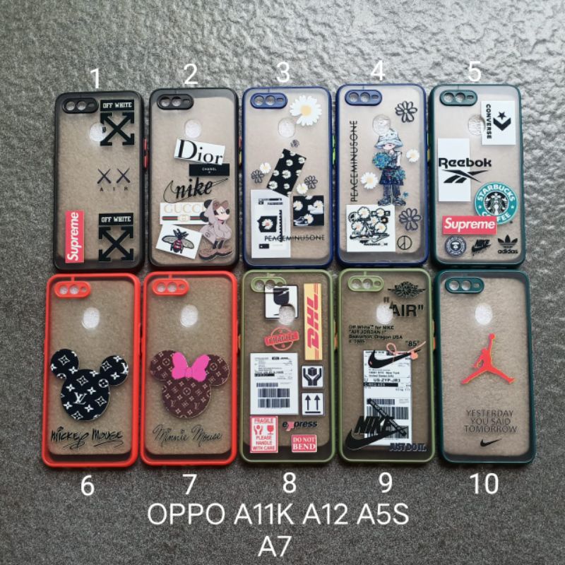 Case gambar Oppo A5S . A7 . A12 . A11K motif gambar ( 2 motif ) soft softcase softshell silikon cover casing kesing housing