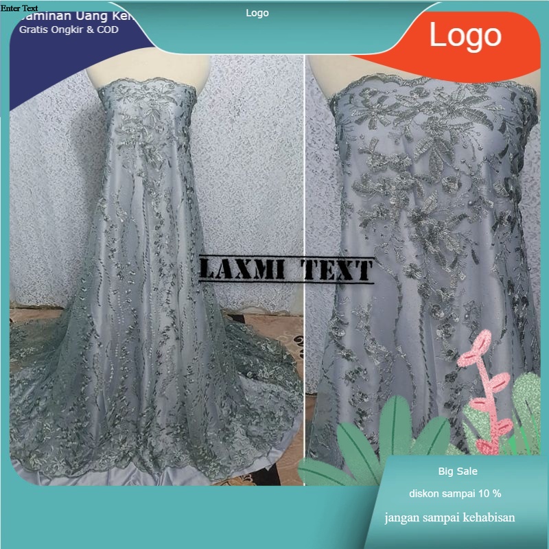 kain Tile renda mutiara/ bahan Tulle mutiara / TERBARU