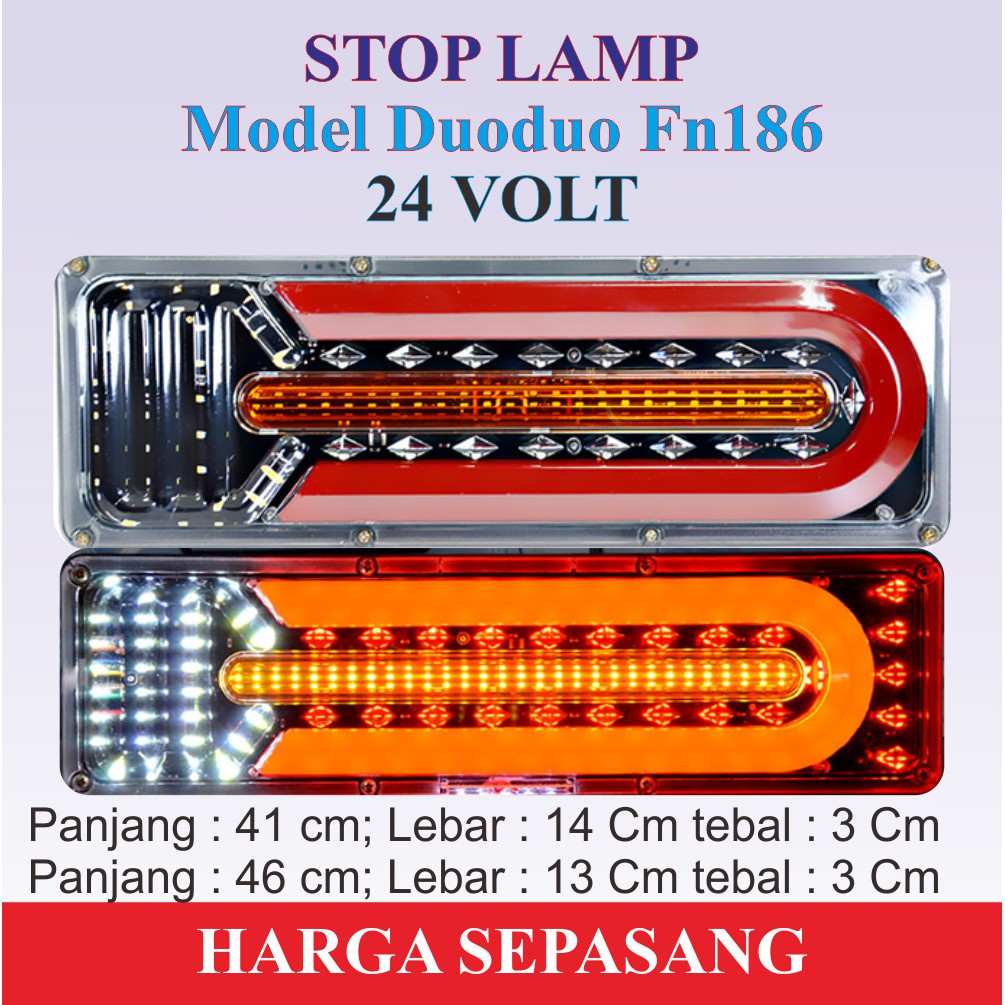 Lampu Variasi Stop Lamp Stoplamp Rem Belakang Sein Running Variasi Mobil Truk Truck Canter 24 Volt