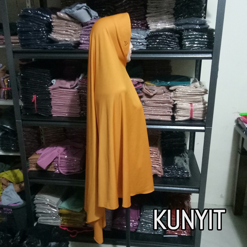 khimar Syar'i Jumbo | Jilbab Bergo Syar i Jumbo | Khimar syar i-Kunyit