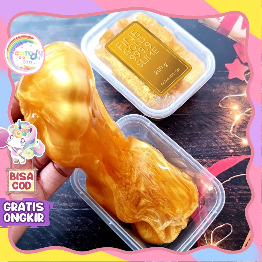 Slime emas / slime gold / slime metalic 200cc by candycandy