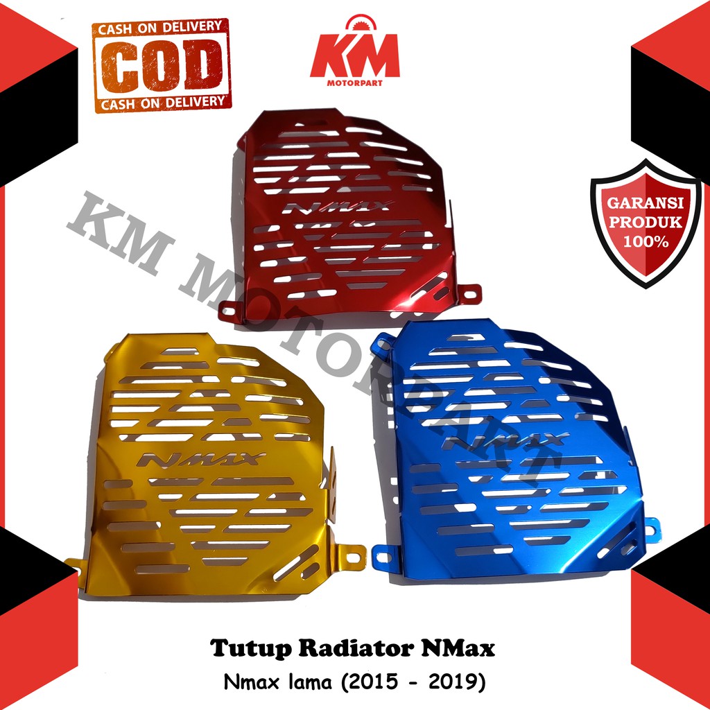 Tutup Radiator NMax Old Lama Variasi Cover Radiator N Max 2015 2016 2017 2018 2019 Gold Merah Biru