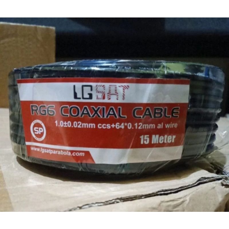 PAKET KABEL PARABOLA LG SAT VENUS 15 METER SET CABLE ANTENA 15M FREE JACK RG