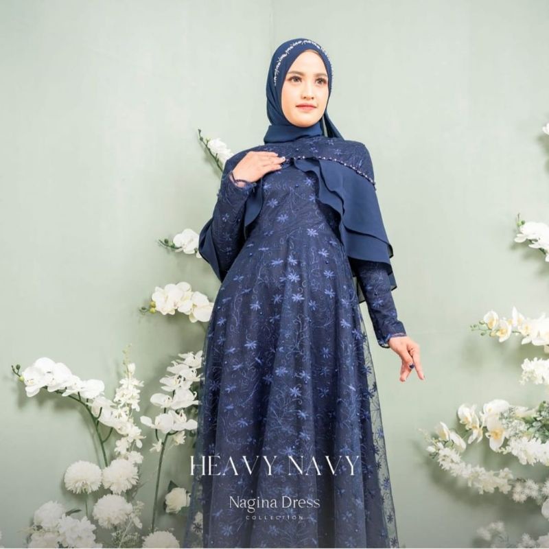 Nagina Dress Brukat Kondangan Cantik 10 Look Dress Remaja Muslimah Wedding Dress Bridesmaid Dress Wisuda Dress Tunangan Enagement Brokat Syar'i