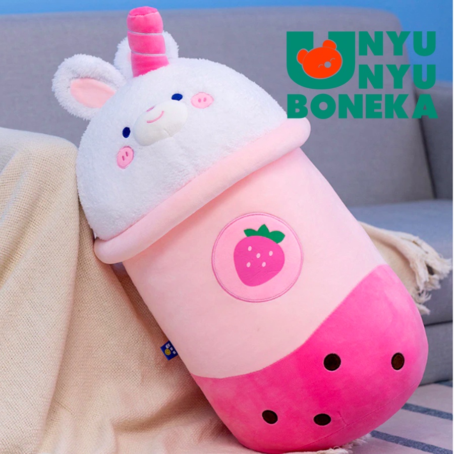 Boneka Kopi boba cute import 25cm kostum kelinci bear stroberry alpukat