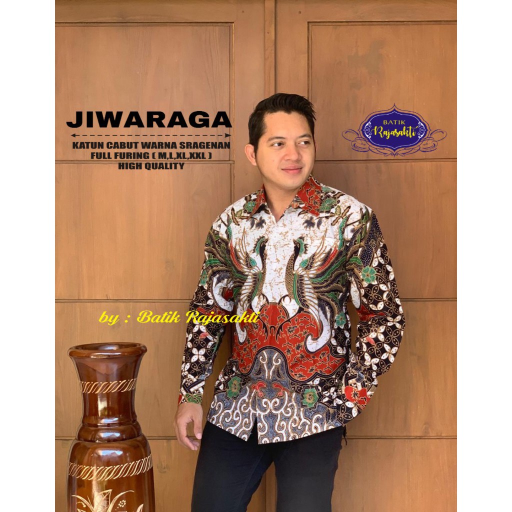 JIWARAGA RAJASAKTI KEMEJA BATIK SOLO PRIA LENGAN PANJANG LAPIS FURING ATASAN BATIK PREMIUM MODERN KATUN HALUS BAHUWIRYA  BANAMITRA BANAMITRA PUTIH BANGSAWAN BAYU PUTRA BERLIAN BIRU BHARATAYUDA BIMASENA BIRENDRA BIRU INDAH BRAHMAKERTA BRAHMAKERTA MERAH