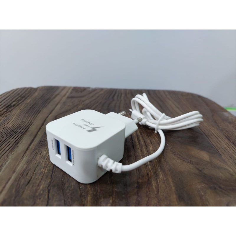 CHARGER ANDROID 2 USB 3.1A SAMSUNG OPPO XIAOMI VIVO MIKRO USB