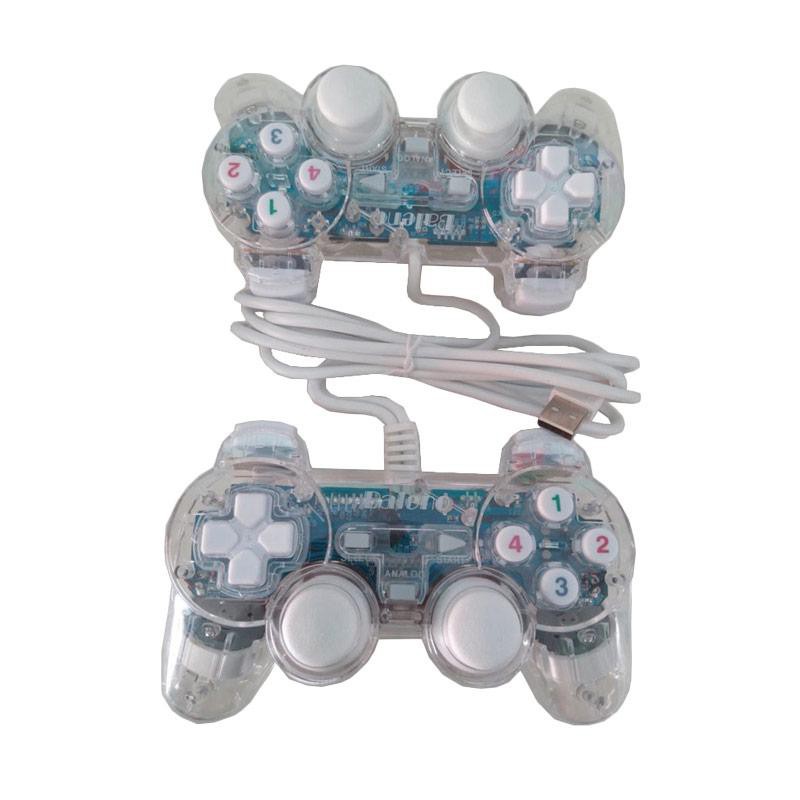 PC DUAL SHOCK CONTROLLER / JOYSTICK USB - TRANSPARENT