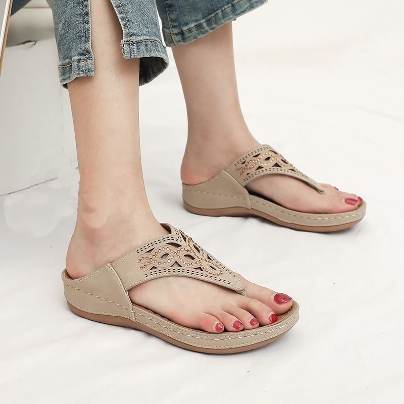 RYX - Lace Delay Sandal Slip-On Wanita Fashion Casual Sehari-hari - Ori Import