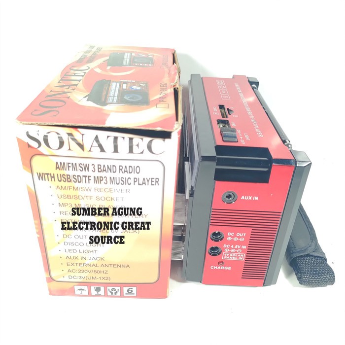 Sonatec PR320LED 320 PR320 Speaker Radio Senter AM FM SW 3Band