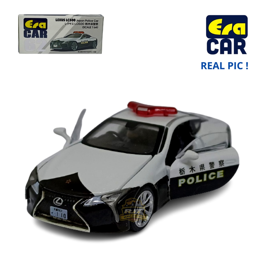 Era Car 62 Lexus LC500 Japan Police Car RHD Diecast Mobilan Car Toys