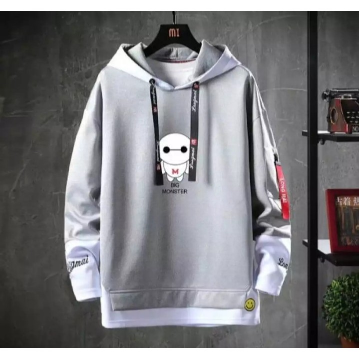 Bigmonster Hoodie - Sweater Hoodie Bigsize Pria