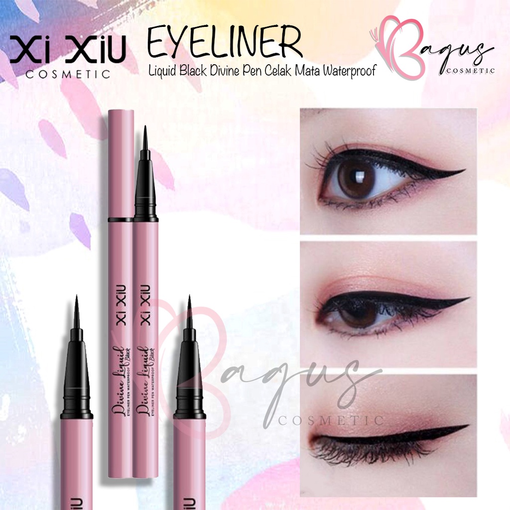 ⭐BAGUS⭐ XI XIU EYELINER | Liquid Black Divine Pen Celak Mata Waterproof Stamp