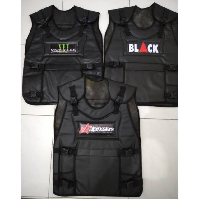 Rompi Motor Touring Biker Body Protector New Grand Monster Rompi kulit / Grab Gojek / Rompi Dada