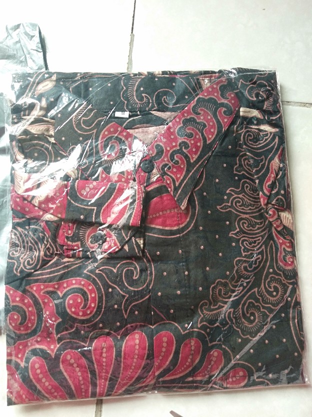 Kemeja Batik Pria Lengan Panjang Size M L Xl Xxl Bswart Batikhrb026 Kenongo Hem Panjang