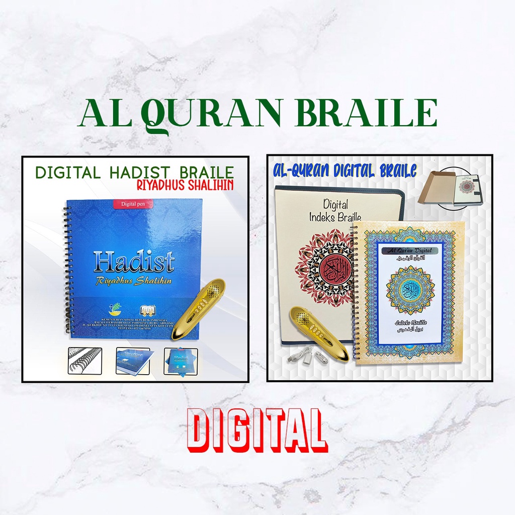 Alquran dan Hadist Digital Pen Braille
