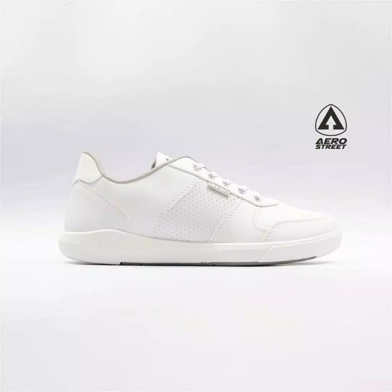 Aerostreet 40-43 Evander Putih - Sepatu Sneakers Casual Sport Sekolah Pria Wanita Aero Street