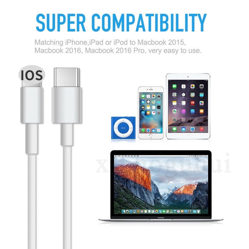 Kabel Power Adapter USB-C 18W Fast Charging Plug US Untuk Iphone 7 / 8 / X / 11 / 12 / 13Pro Max