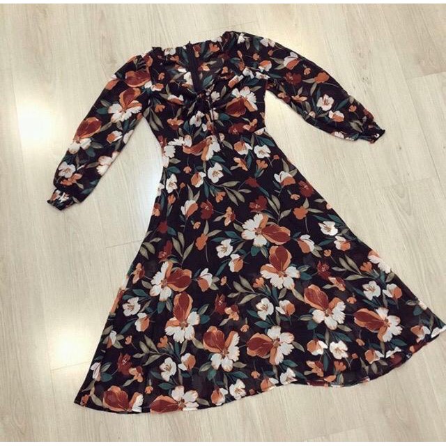 BEFAST - ZFS Dress BYOL / LAYLA FLOWER PATTERN DRESS / Dress Wanita Motif Bunga / Dress Kekinia 2021 / Dress Maxy / Dress Keluaran Terbaru / Dress Fashion Korean / Dress Casual