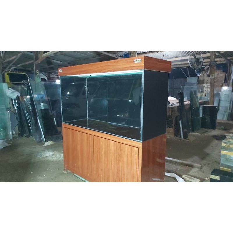 aquarium full kabinet 120x50x70 full rangka besi holo