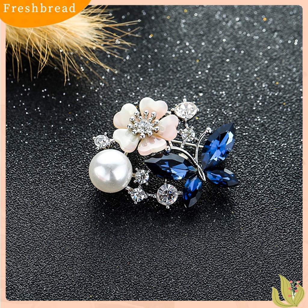 Terlaris Brooch Pin Butterfly &amp; Flower Decor Durable Elegant Style Lovely Brooch for Daily Life