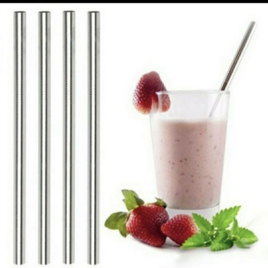 [PUSAT 18] SEDOTAN MINUMAN STAINLESS STELL LURUS , BENGKOK DAN SIKAT SEDOTAN
