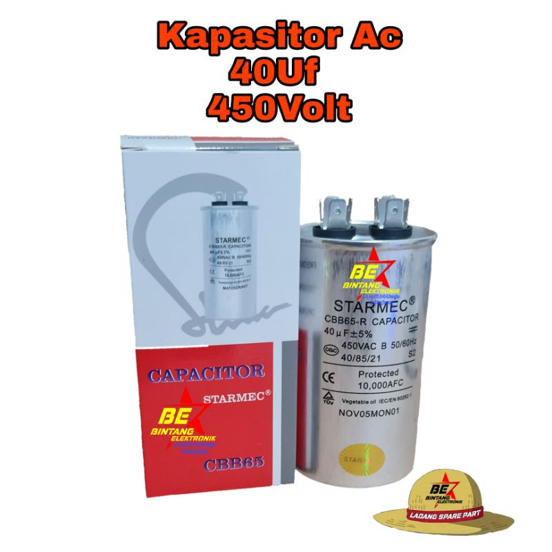 Kapasitor 40 Uf SMC Micro Capasitor 40uf 450 Ac Volt Mikro Farad