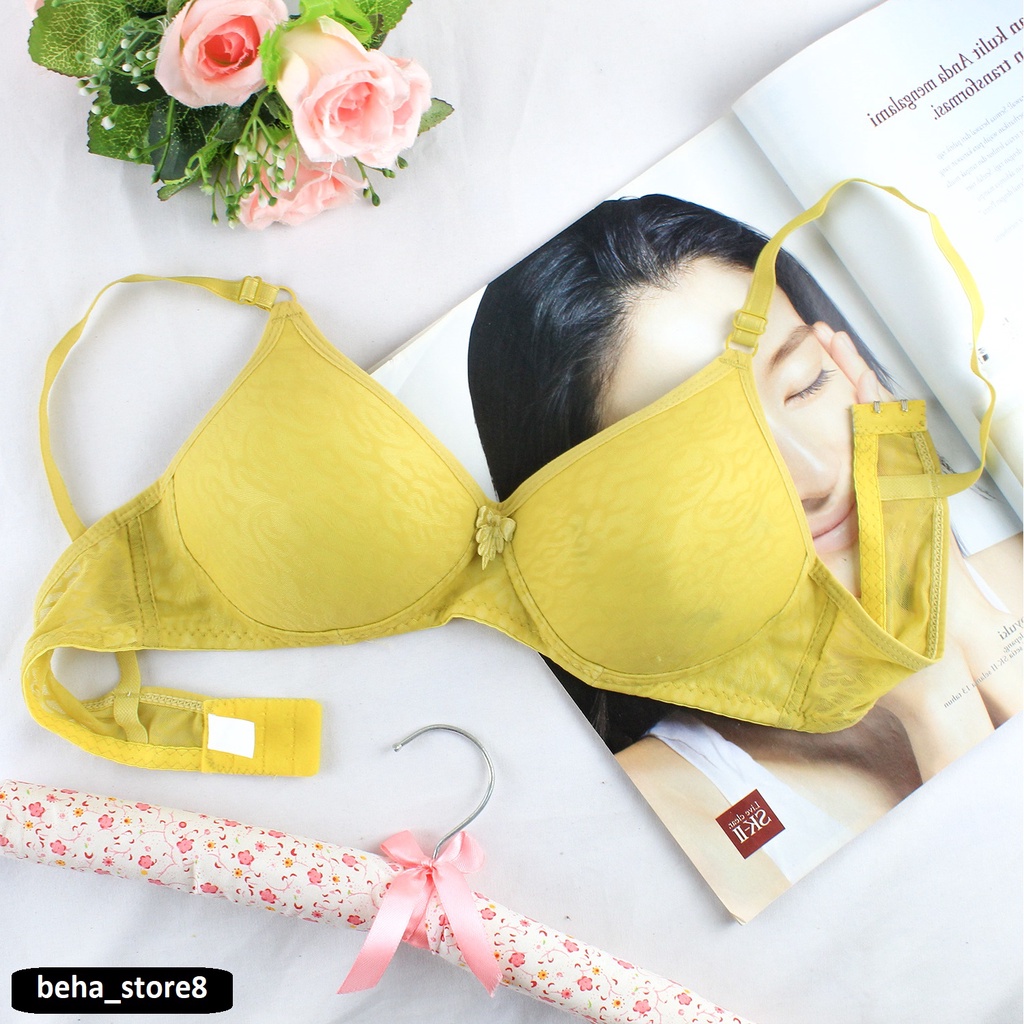 Bh Bra Polos Tanpa Kawat Bahan Polyster Cup Kecil