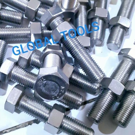 Baut mur Stainless 304 m22 x 100 baut 22 baut besar baut anti karat - BAUT SAJA