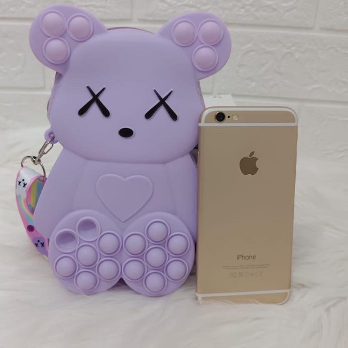 ♢ Tas Anak Pop It Kaws Fashion Ukuran Besar Muat Hp ⅎ