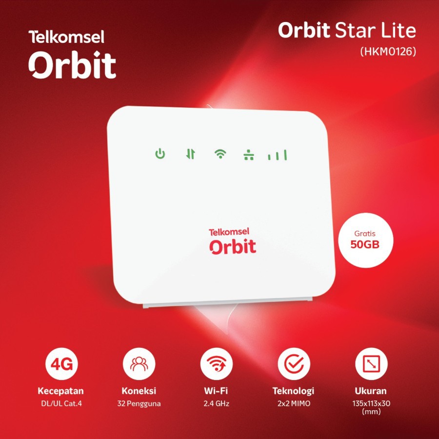 Jual Orbit Star Lite HKM0126 Telkomsel Orbit Star Lite Modem WiFi 4G