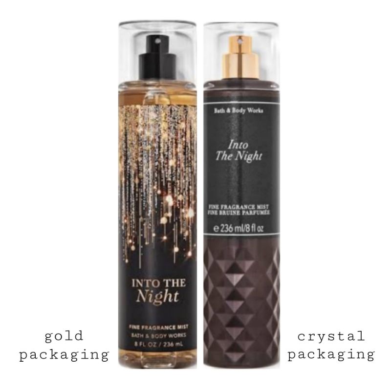 BATH &amp; BODY WORKS BBW INTO THE NIGHT ITN FINE FRAGRANCE BODY MIST 236 ML PENGHARUM BADAN