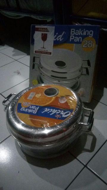 [gratis Spatula] Panci/oven Pemanggang Cake/bolu Baking Pan Orchid 28 Cm 8 Telur