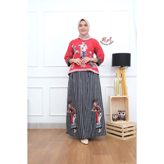 Setelan batik rok wanita jumbo fashion solo recommended high quality