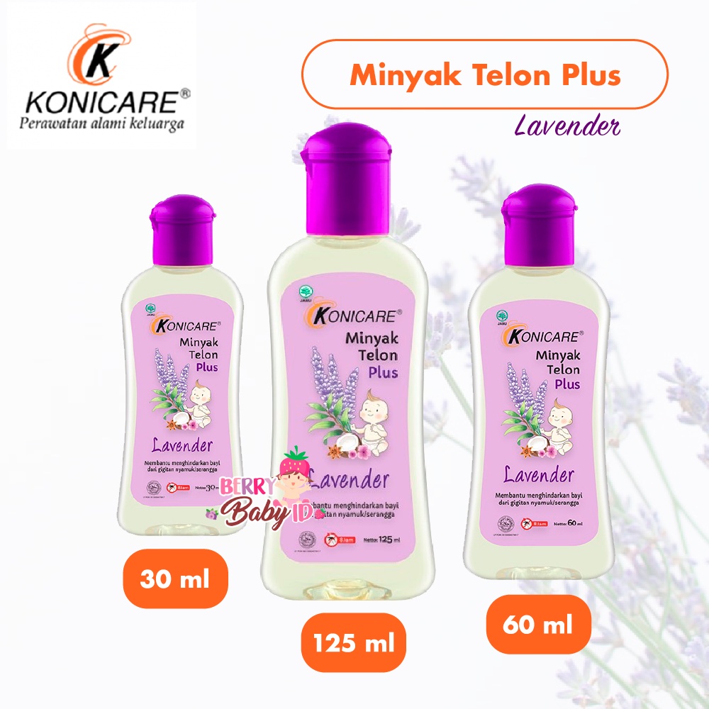 Konicare Minyak Telon Plus Lavender Hangat Anti Nyamuk 30ml 60ml 125ml Berry Mart