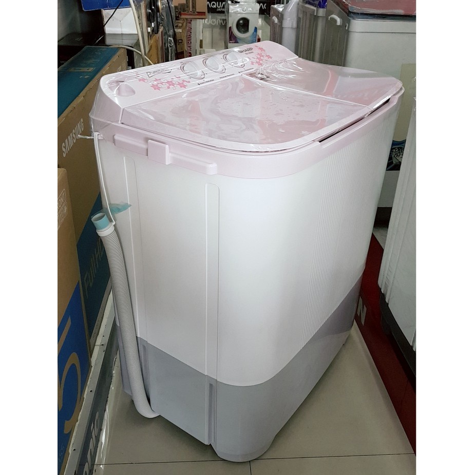 Mesin Cuci Sharp Twin Tub 8 KG - EST 90 MW HK BK PK Bergaransi Resmi 2 tabung