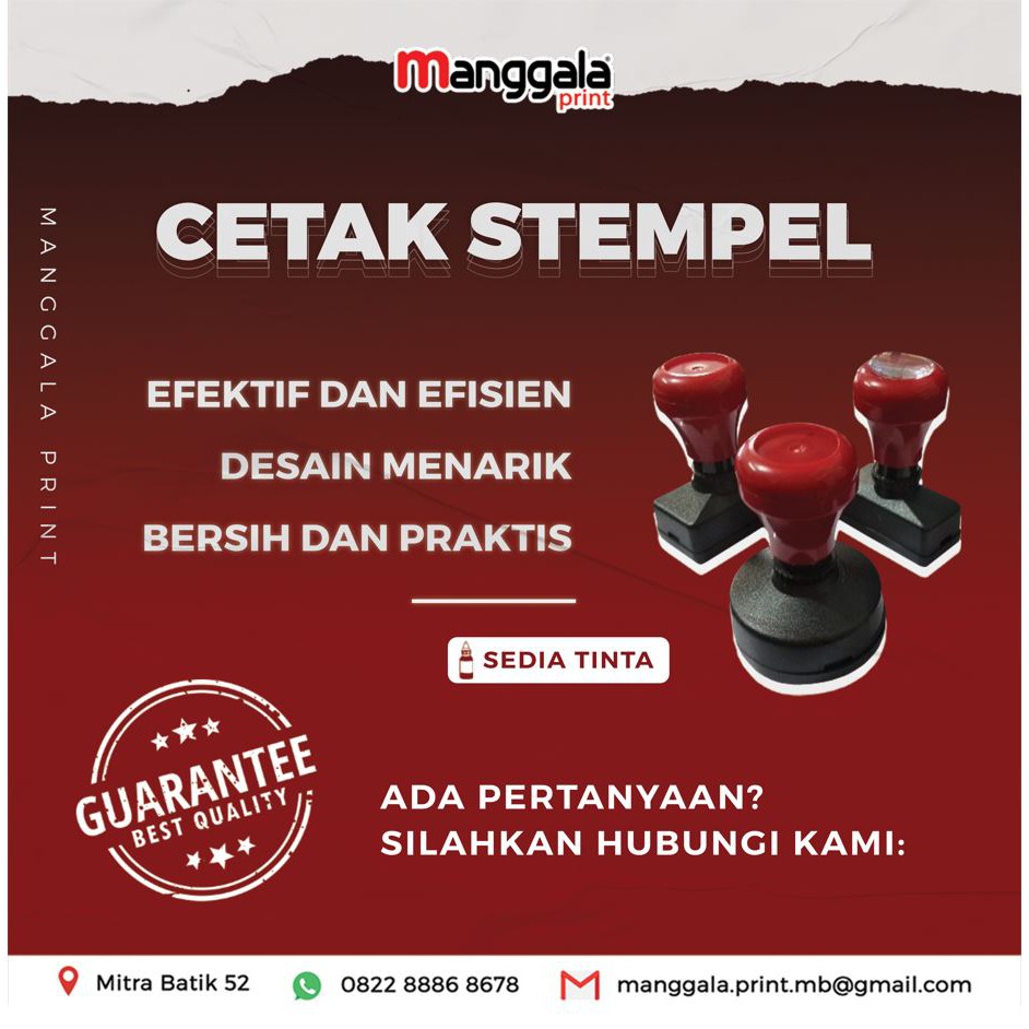 

Stempel Digital / Cap Otomatis Design Custom 1 warna