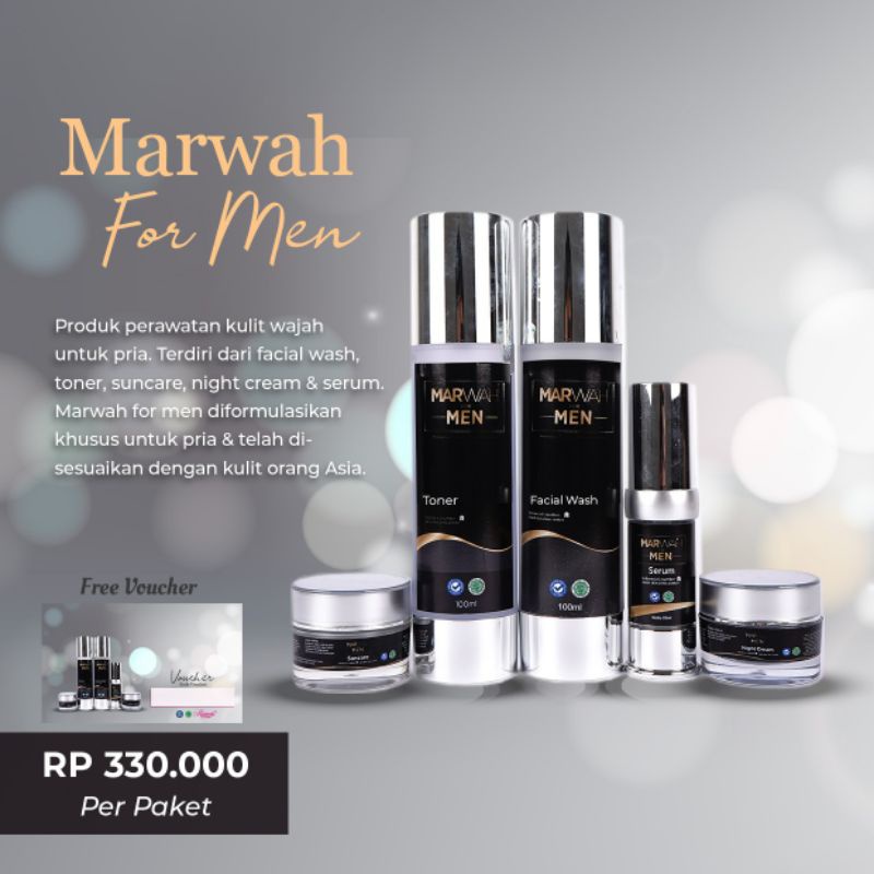 Paket Klinik Marwah Bright / Aging / Oily / Acne / Aging Spesial / Platinum / Perfect White / Marwah Men / Men Normal / Derma Acne