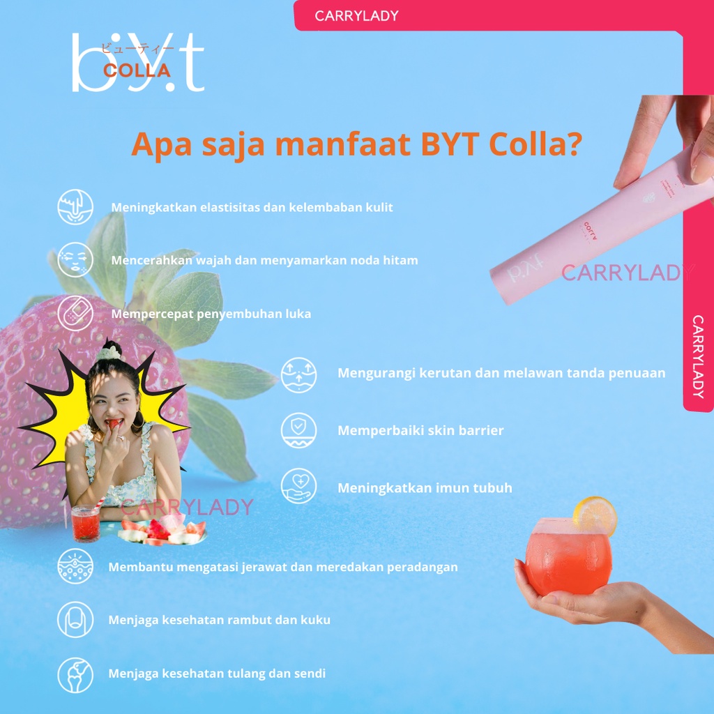 BYT COLLA 1 BOX Collagen Glutahione Antioaxidant Glowing Whitening 1 box 16 sachet BYOOTE