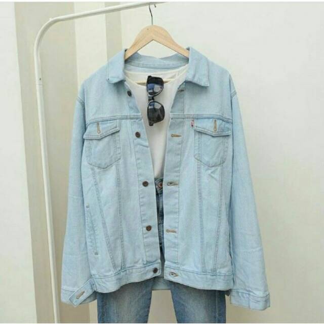 Jaket Jeans Bio Putih Premium Quality