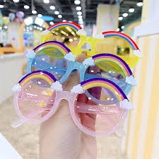 AFM Kacamata Anak Warna Rainbow Kacamata New Trend Fashion Anak Motif Pelangi Fashion Korea