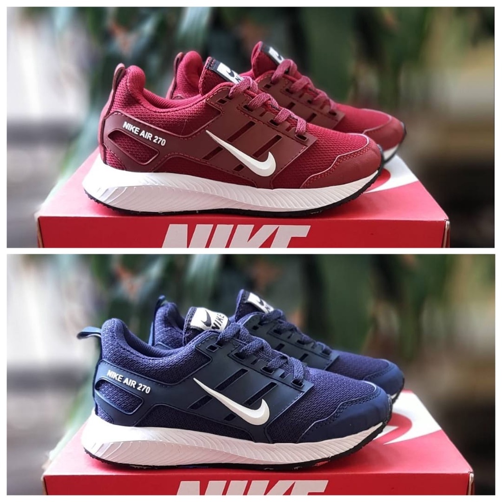 Sepatu Anak Nike Air Max 270 Maroon Navy Kids Import