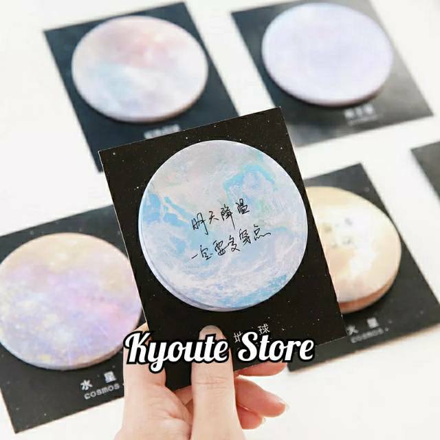 

Sticky Notes Bulat Colorful Lucu Unik Angkasa Warna Warni