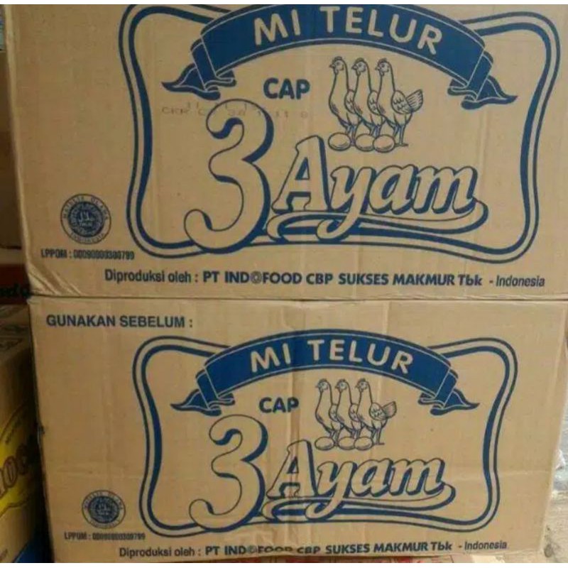 Mie Telur Cap 3 Ayam ( 1 Dus )