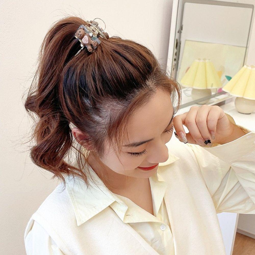 Agustina Wanita Jepit Rambut Cakar Rambut Tetap Aksesoris Rambut Hiasan Kepala Klip Alat Styling Rambut Beruang Hiu Klip